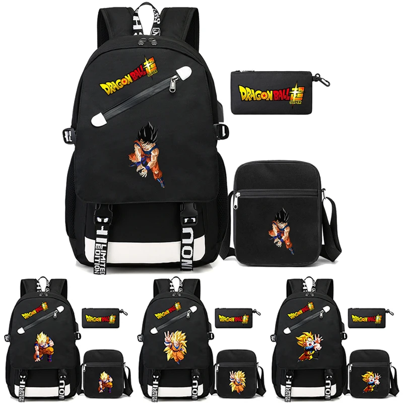 3 шт./компл. аниме Dragon Ball рюкзак для мальчиков и девочек обратно в школу сумка книг