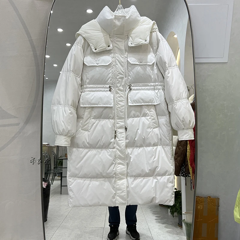 New Women Long Down Jacket Casual Style Autumn Winter Thicken Coats And Parkas Female Outwear