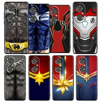 avengers hero marvel for huawei p50 p20 p30 p40 5g p10 pro lite e plus p9 lite mini silicone soft tpu black phone case cover