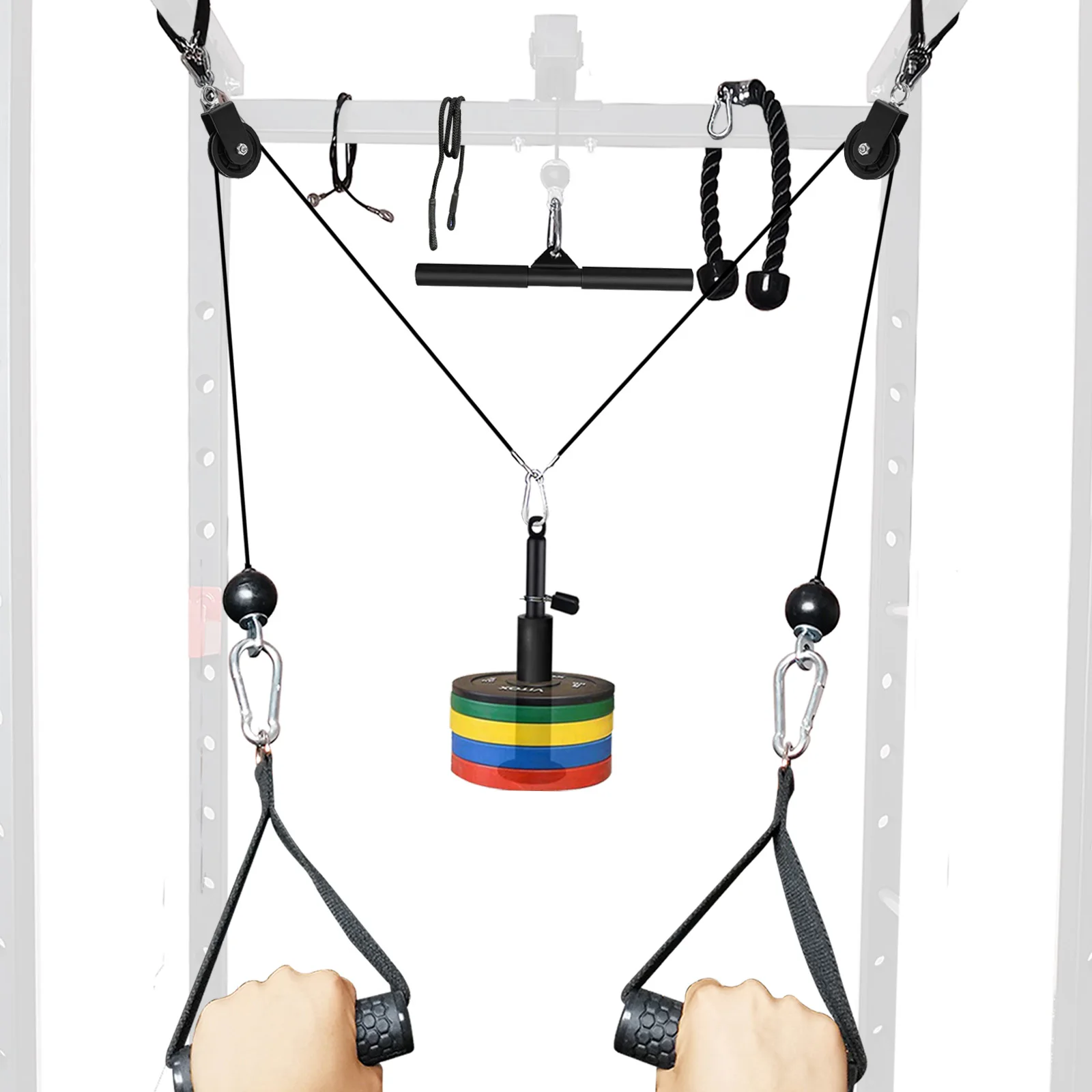 Фитнес DIY шкив кабельный тренажер набор бластерный рука бицепс трицепс силовая