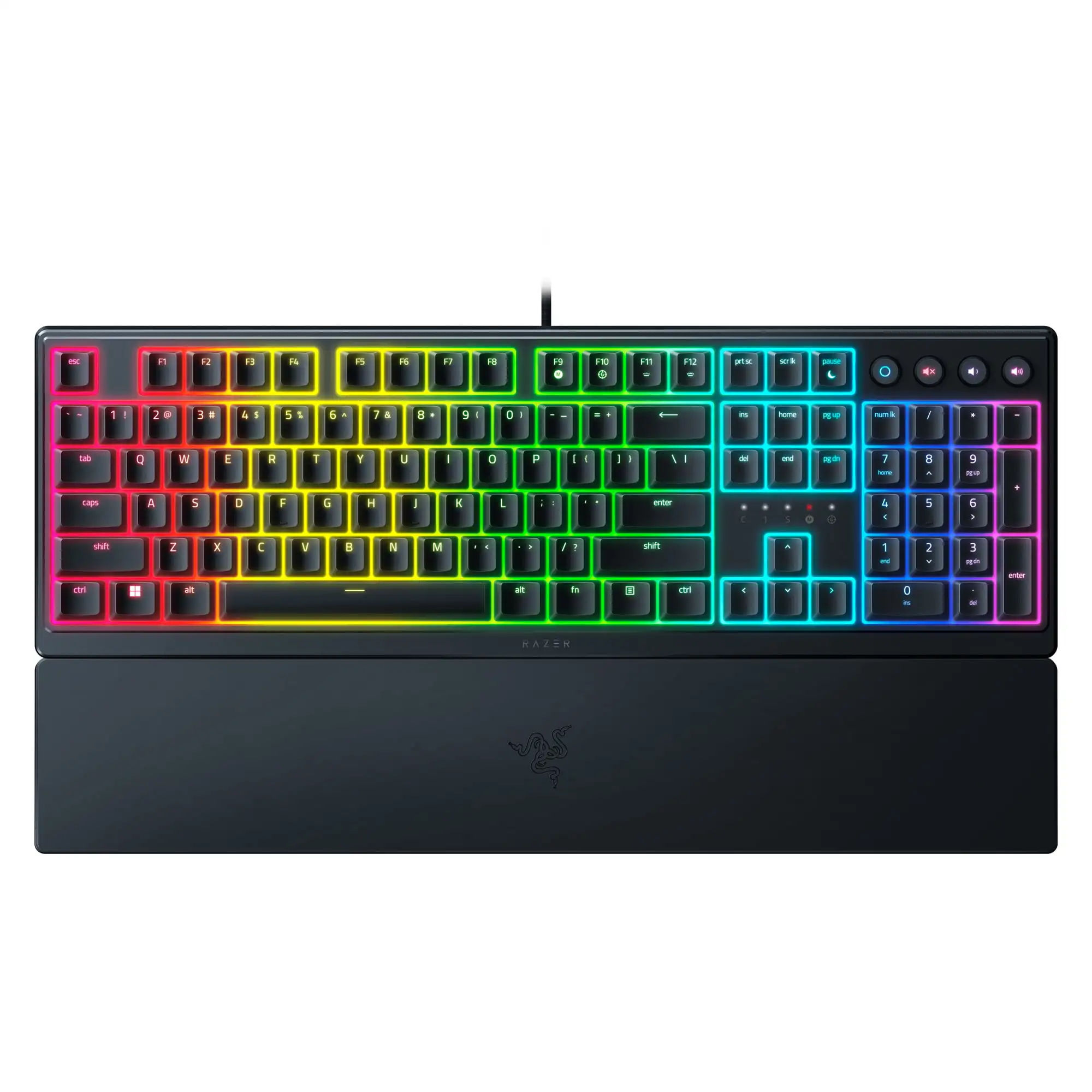 

Ornata V3 Wired USB Gaming Keyboard for PC, Low-Profile Keys, Mecha-Membrane Switches, UV-Coated Keycaps, Backlit Media Keys, 1