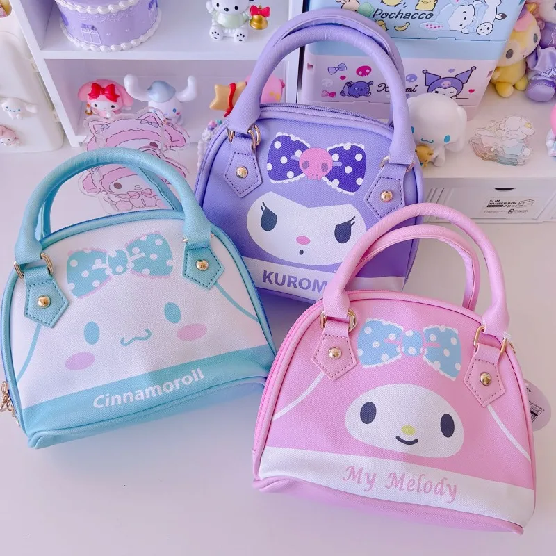 

Anime Sanrio Cute Cartoon Cinnamoroll Melody pu Kids Messenger Bag Portable Small Change Storage Bag Wallet Designer Girl Wallet