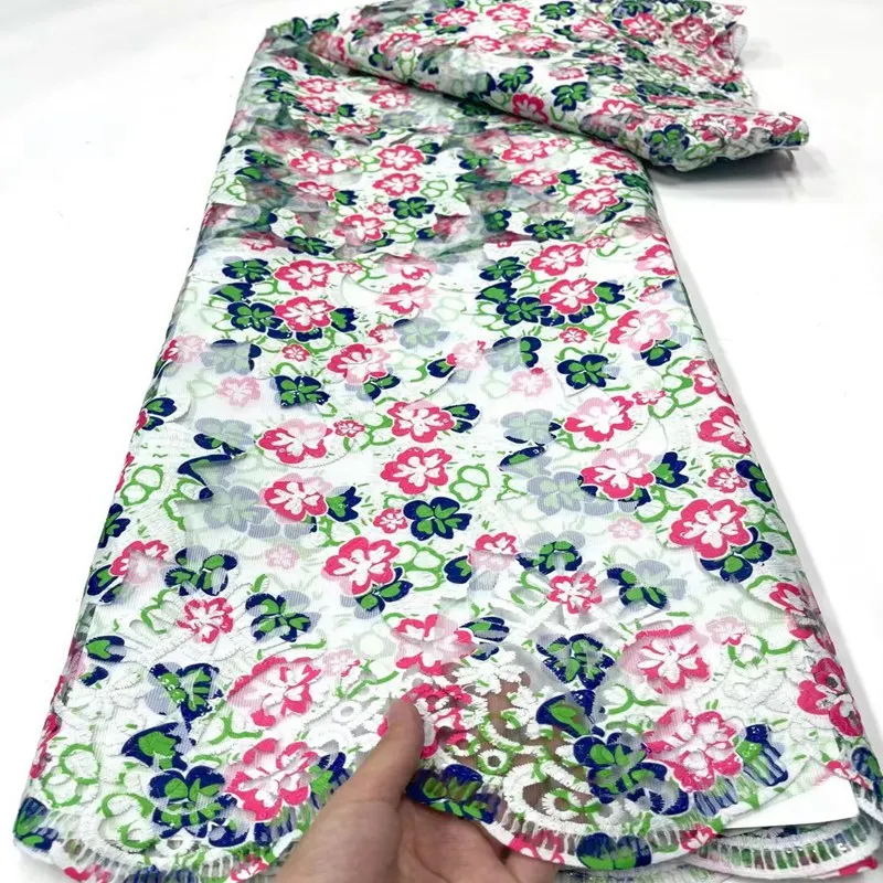 

Нигерийская кружевная ткань с вышивкой тюль французское Сетчатое кружево TS1638