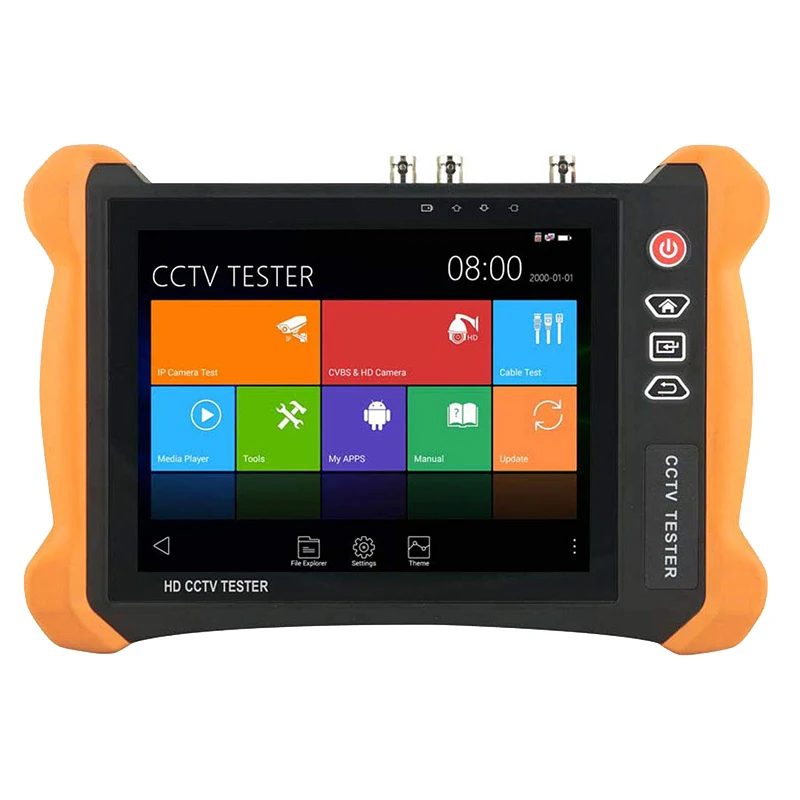 

Multifunction 8 Inch CCTV Tester Pro DC/POE Power Output HDMI I/O Analog/AHD/CVI/TVI/4K/H.265/H.264 IP Camera Tester Monitor X9-