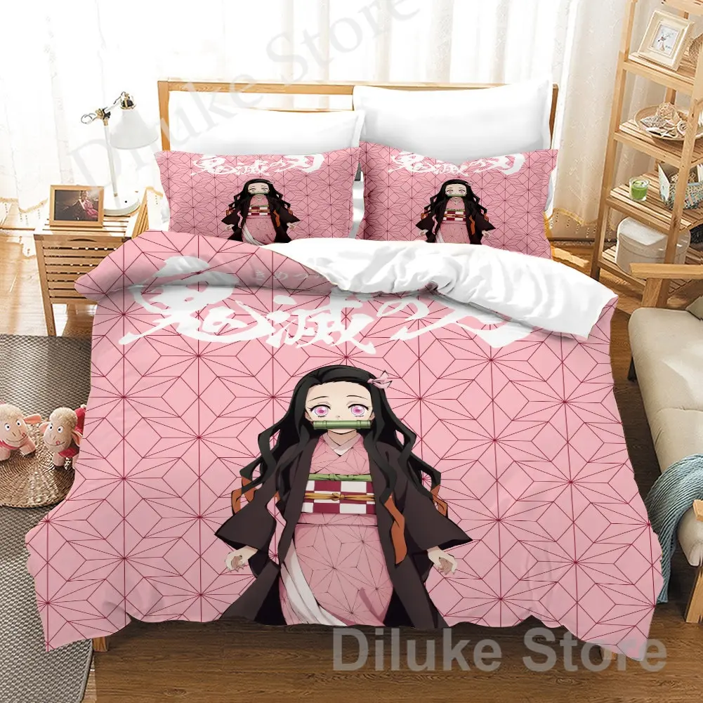 

Cartoon Character Bedding Set Duvet Covers Japan Anime 3D Printed Comforter Bedding Set Bedclothes Bed Linen(NO sheet)