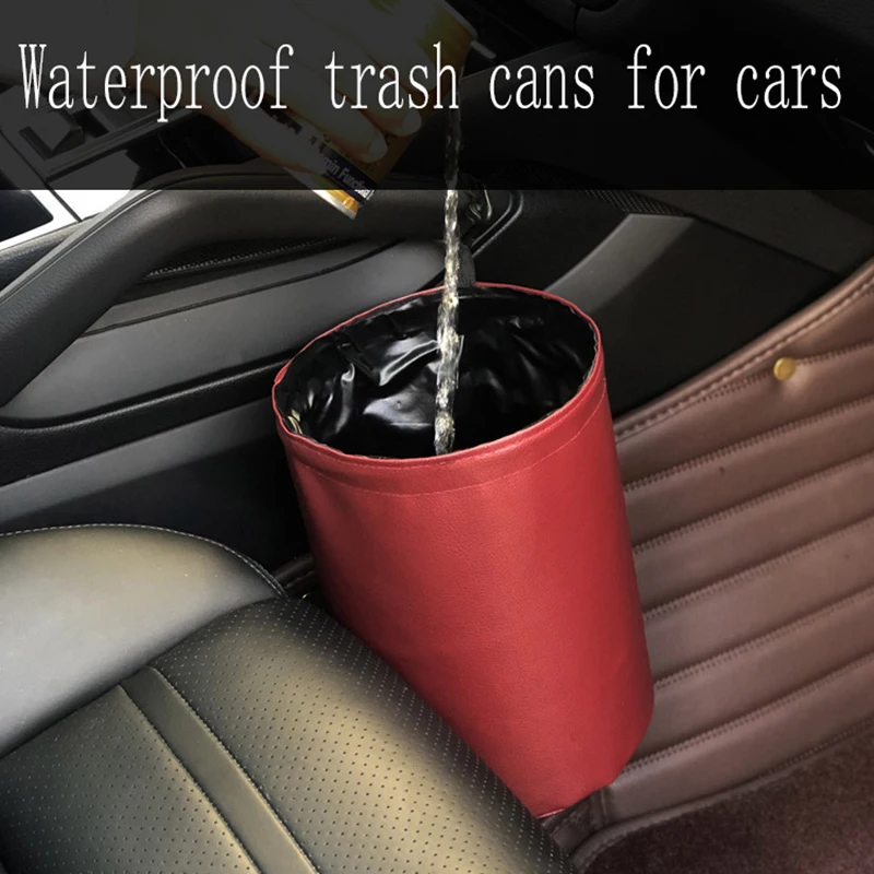 

Car Storage Busket Interior Rubbish Container for Waste Organizer Holder Waterproof Garbage Can Trash Bin Folding Auto Accessory