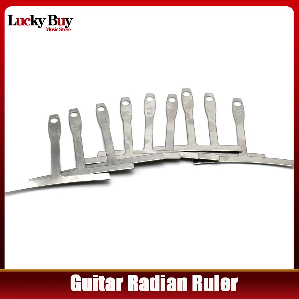 

9 шт. аксессуары нижнего радиуса струны, басовая струна, калибр для ремонта гитары, Т-образная форма, Luthier, строительные инструменты из нержав...