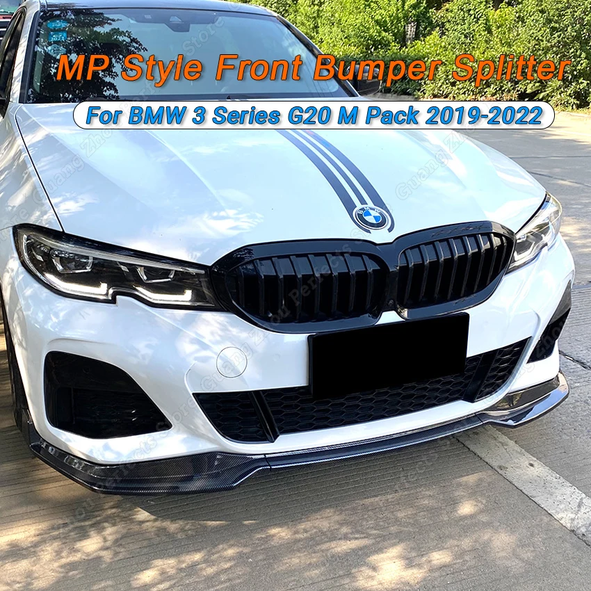 

Front Bumper Lip BodyKit Spoiler Splitters Diffuser For BMW 3 Series G20 M Pack 2019-2022 318i 320i 330i 330d Tuning Gloss Black