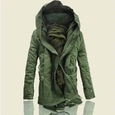2022 Fashion Plus Size 6XL Long Hooded Cotton Clothes Man's Thickened Warm Windbreaker Streetwear Winter Jacket Men Coat