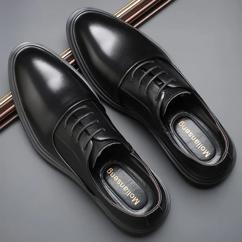 

Luxury Classic Mens Wedding Dress Shoes Leather Pointed Toe Oxford Shoes Pointed Toe Oxford Male Footwear Zapatos A13-15