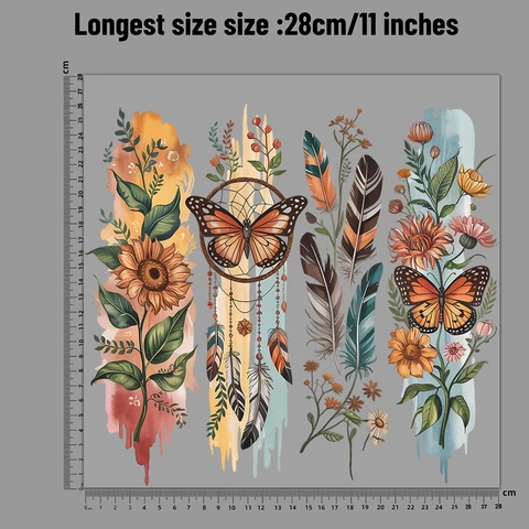 Богемные термонаклейки для одежды