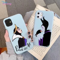 disney villain queen phone case for iphone 11 12 13 mini pro xs max 8 7 6 6s plus x xr solid candy color cover