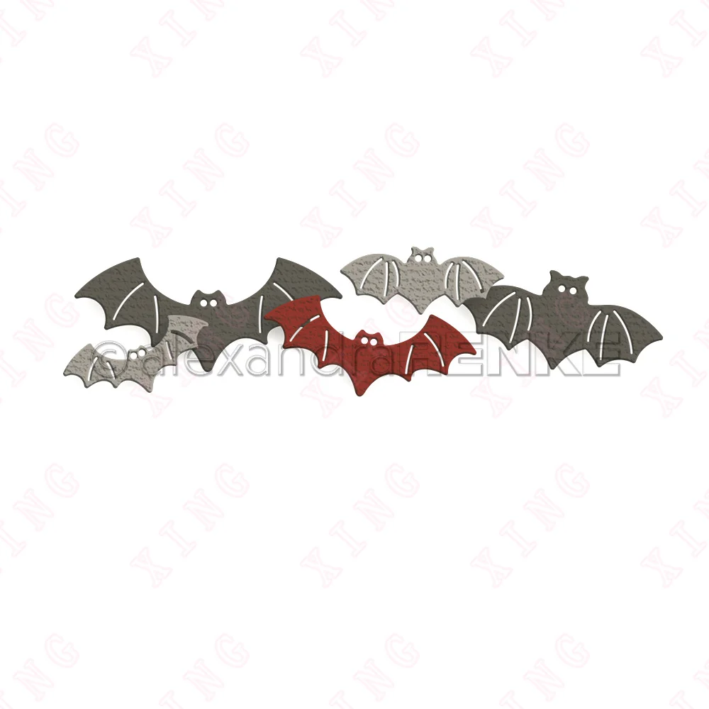 

Christmas New Metal Cutting Dies Diy Scrapbook Craft Blade Punch Handmade Decoration Embossing Mould 2022 Arrival Bat Swarm Dies