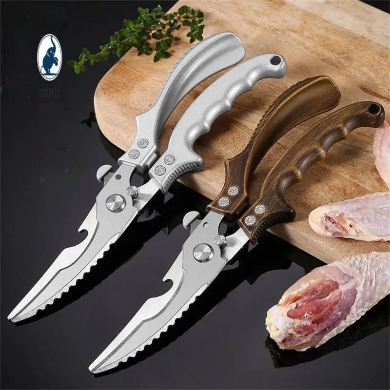 

Stainless Steel Food Scissors Kitchen Scissors Chicken Bone Meat Fishing Vegetables Shears Cutter Knife Cook Accessories