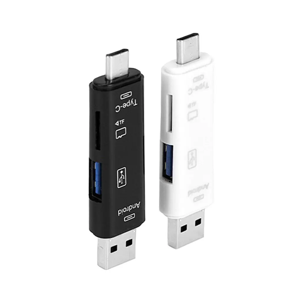 

5 в 1, многофункциональный Usb Type C/Usb /Micro Usb/Tf/SD кардридер памяти