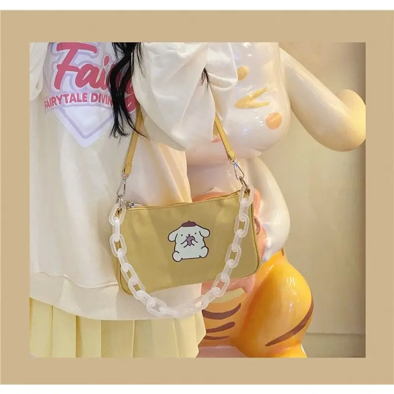 

Purses and Handbags Sanrio Cute Girl Cinnamoroll Babycinnamoroll Melody Clow M Underarm Bag Casual Shoulder Handbag Hand Bag