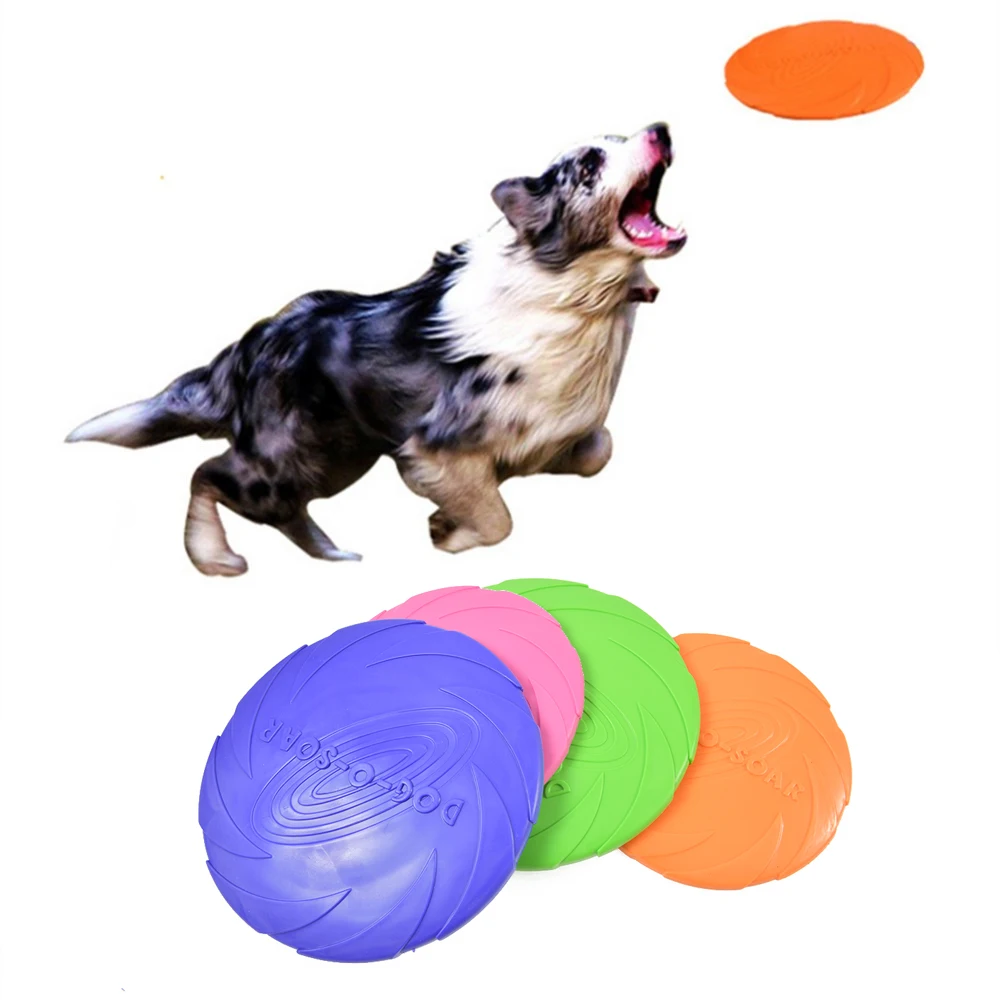 

Интерактивные жевательные игрушки для собак, 1 шт., сопротивление укусам, мягкая резиновая игрушка для щенков, игрушка для домашних питомцев, товары для дрессировки собак, летающие диски для собак