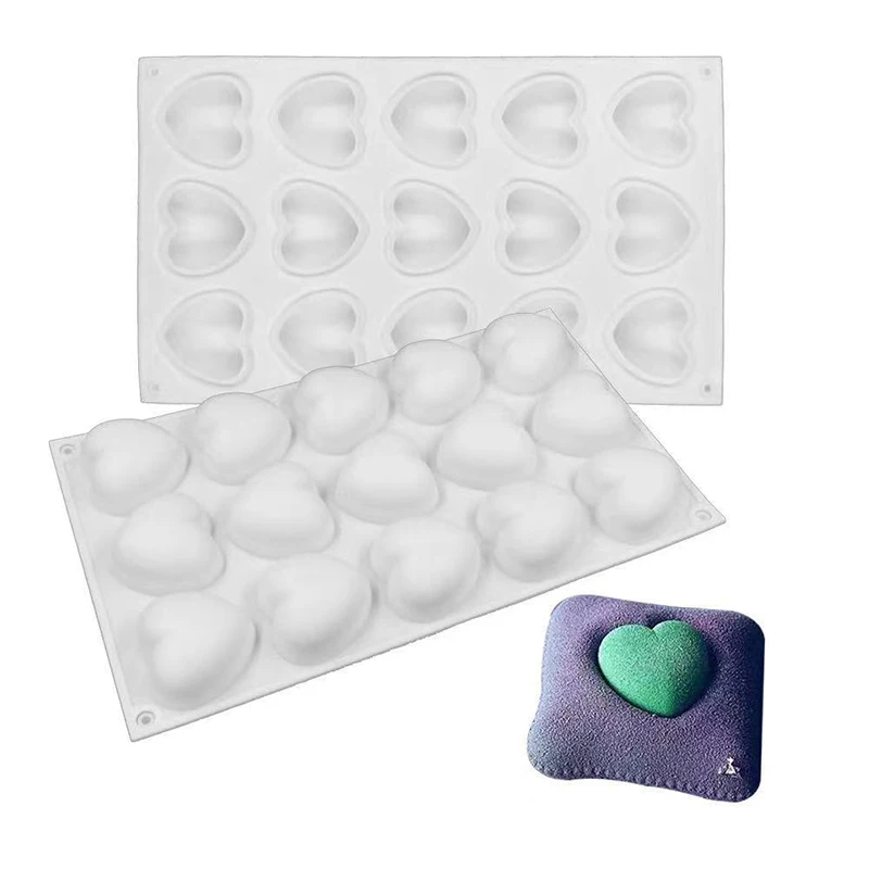 

Силиконовая форма для торта в форме сердца, 15 ячеек