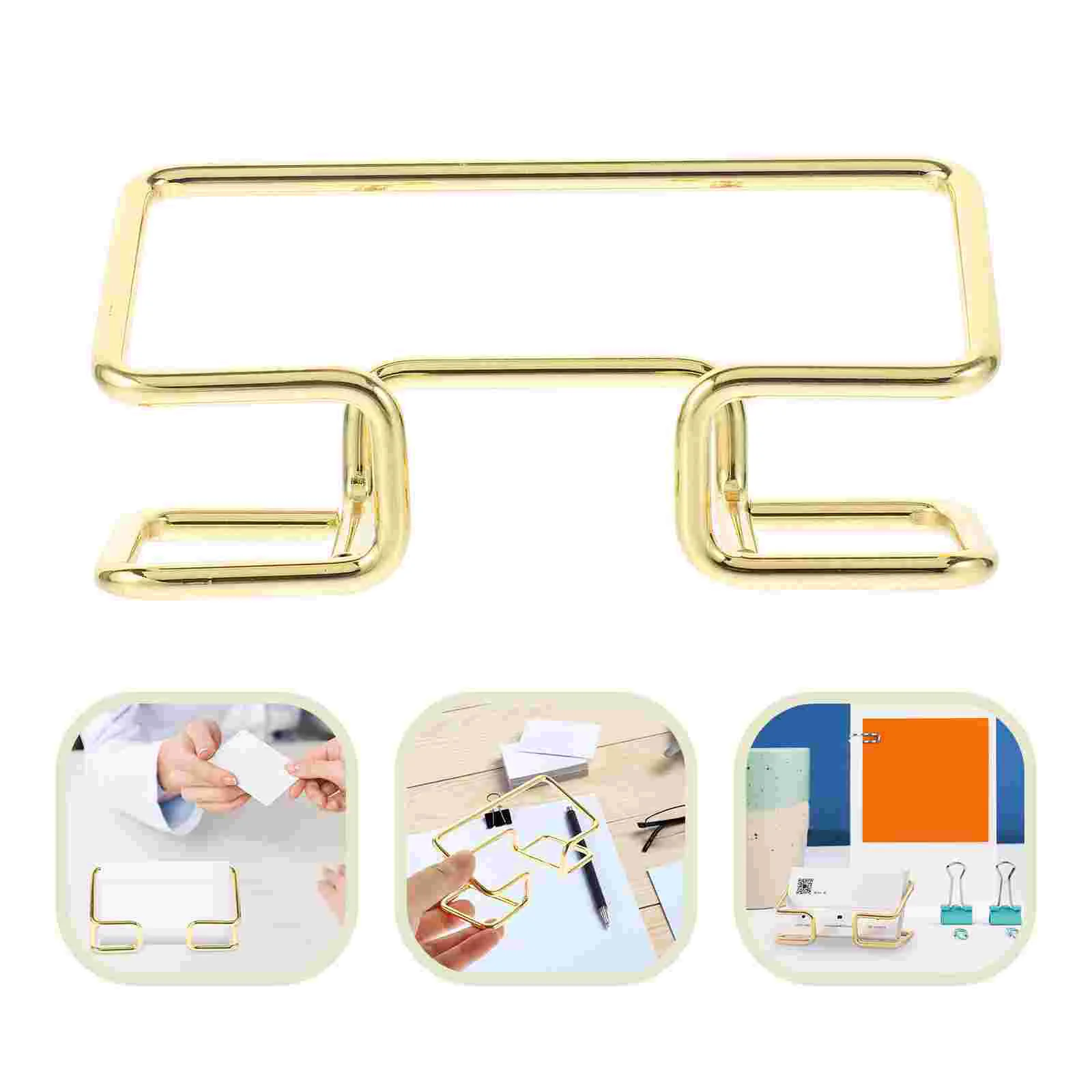 

Business Card Holder Gift Display Women Trading Stand Desk Cards Metal Name Multi Office
