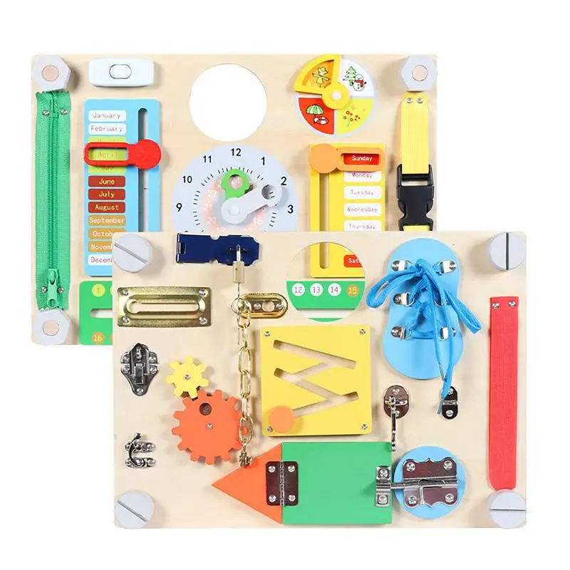 

Busy Boards For Toddlers Wooden Montessori Toys Travel Toy Sensory Board Activity Board For Fine Motor Skills Educational