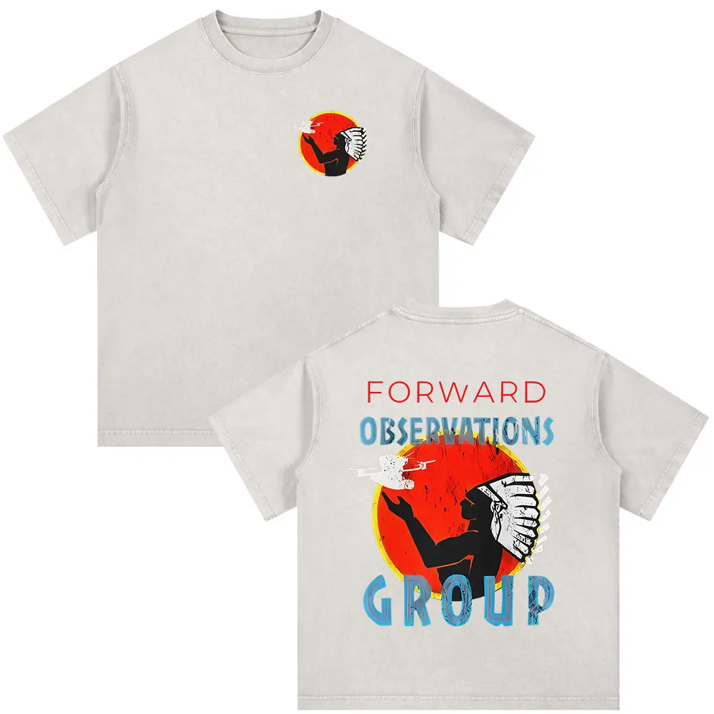 Фото Винтажные футболки с эффектом потертости Forward Observations Group Skeleton для мужчин и женщин, модные готические панк-футболки оверсайз, повседневные уличные футболки №3