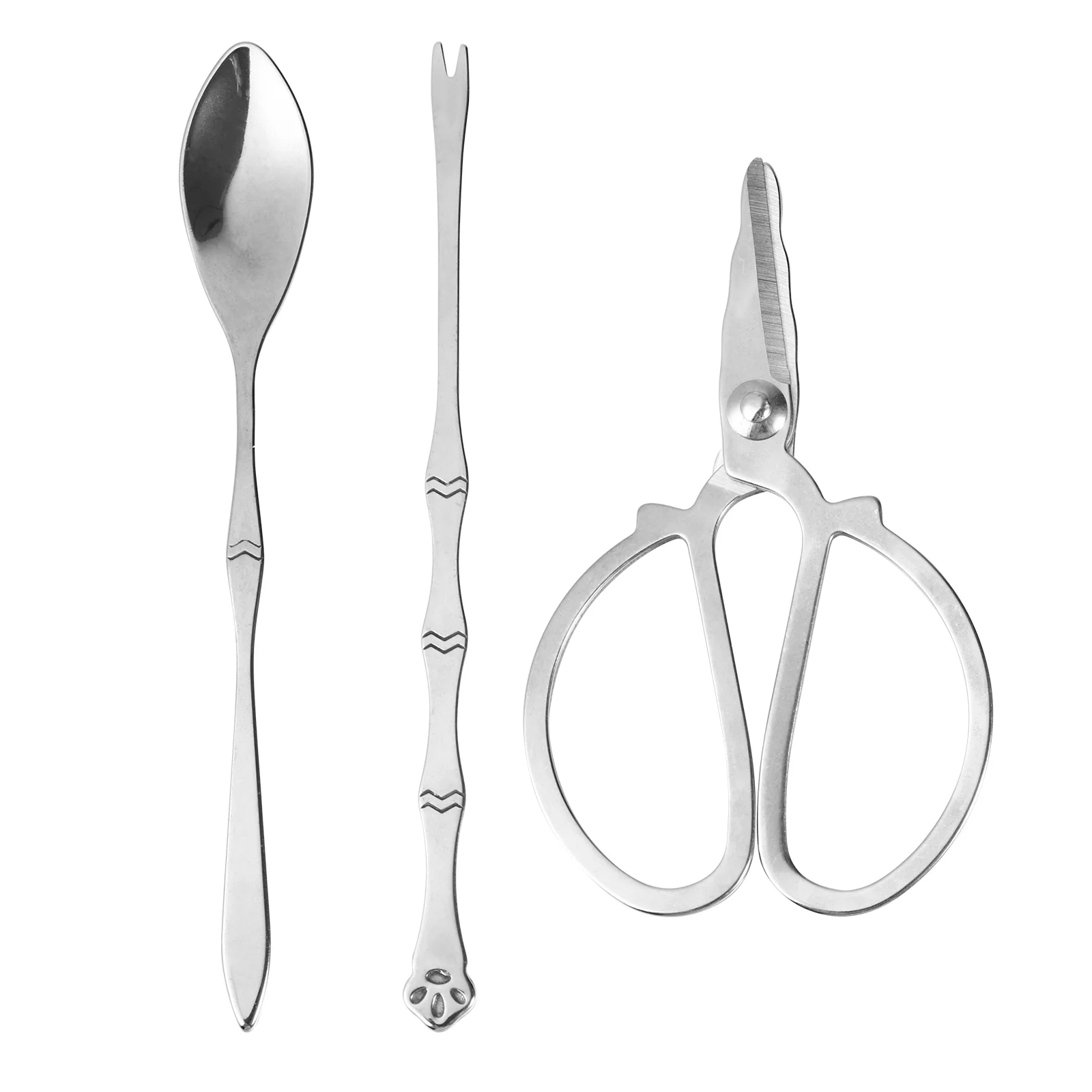 

Crab Leg Lobster Seafood Tool Tools Utensils Fork Forks Legs Eating Pick Prawn Scissors Opener Spoon Picks Steel Stainless