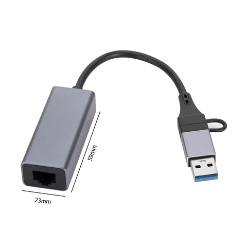 USB-хаб USB Type-C с сетевым портом RJ45