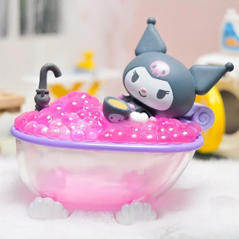 

Sanrio Kuromi Have A Bath Series Blind Box Toy Girl Kawaii Doll Caja Ciega Action Figure Toys Kid Surprise Model Mystery Box