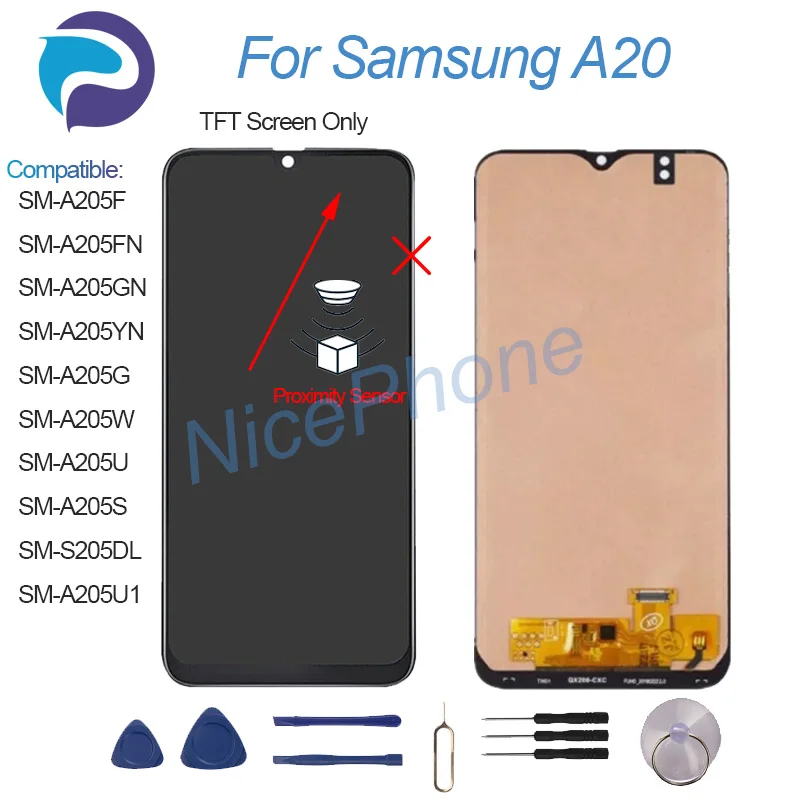 Фото Новый, хорошо упакованный сменный ЖК-экран для Samsung A20 SM-A205F/FN/GN/YN/G/W/U/S/DL/U1A20, дисплей с сенсорным экраном в сборе №5