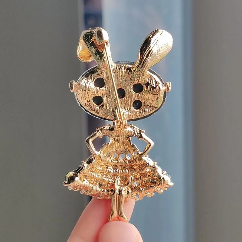 Женская Винтажная брошь в виде кролика