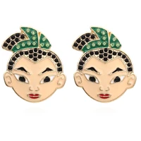 creative cartoon little princess character earrings wholesale