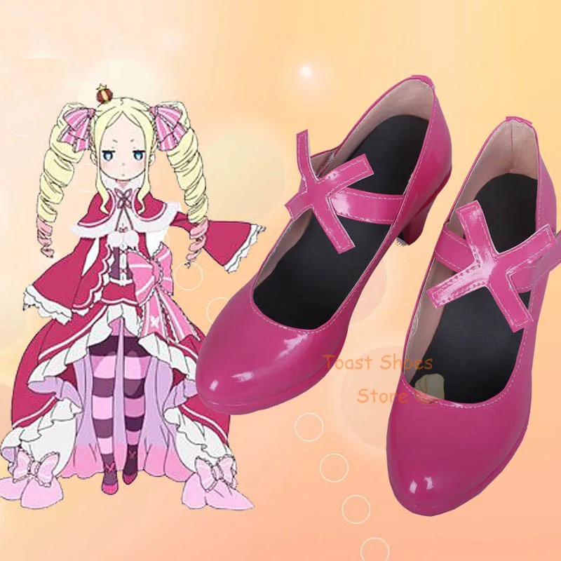 

Anime Re:Zero Beatrice Cosplay Shoes Comic Anime Game Role Play for Con Halloween Cosplay Costume Prop Sexy Shoes