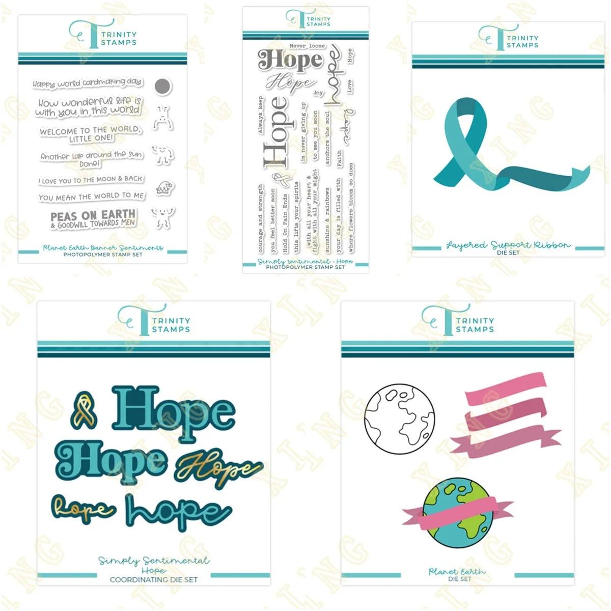 

Earth Banner Simply Sentimental - Hope New Metal Cutting Dies And Clear Stamps For DIY Scrapbook Paper Craft Handmade Card Album