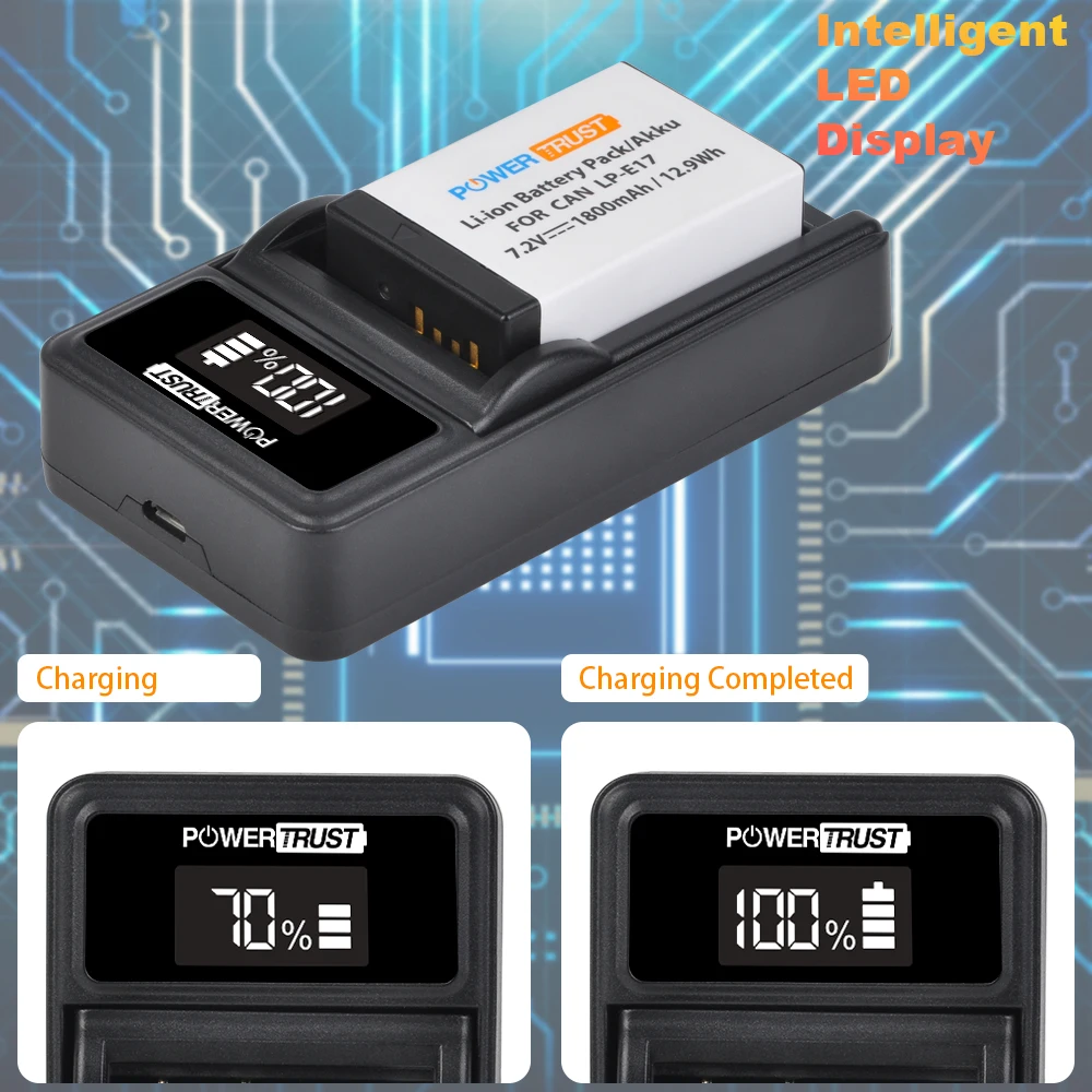 Зарядное устройство USB для батарей и светодиодов Canon EOS M3 M6 T6i T6s 750D 760D 200D 800D 8000D Kiss X8i