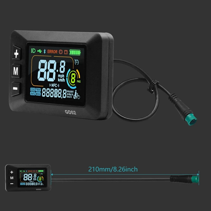 LCD-GD02 электрический велосипед ЖК-дисплей метр приборная панель дисплей 24 В 36 48 52 60
