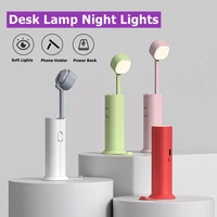 5000mah table lamp eyes protection led light student bedroom outdoor reading usb rechargable desk lamp phone holder night lights