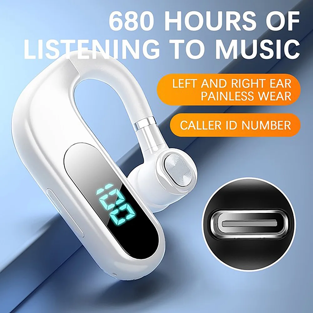 

V16 Business Bluetooth Single Ear Inear Wireless Earphone Earbuds Headset With Mic For Iphone Xiaomi Huawei