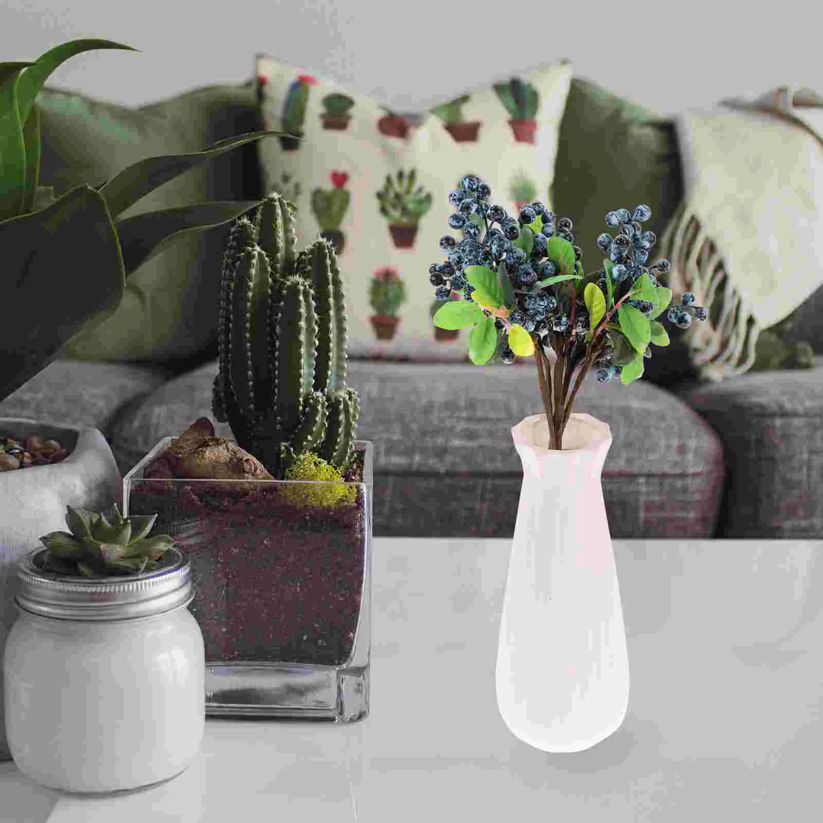 

5 Pcs Christmas Greenery Stems Fake Berry Faux Branches Vase Table Centerpieces Wedding Decoration Artificial Flowers Red Picks