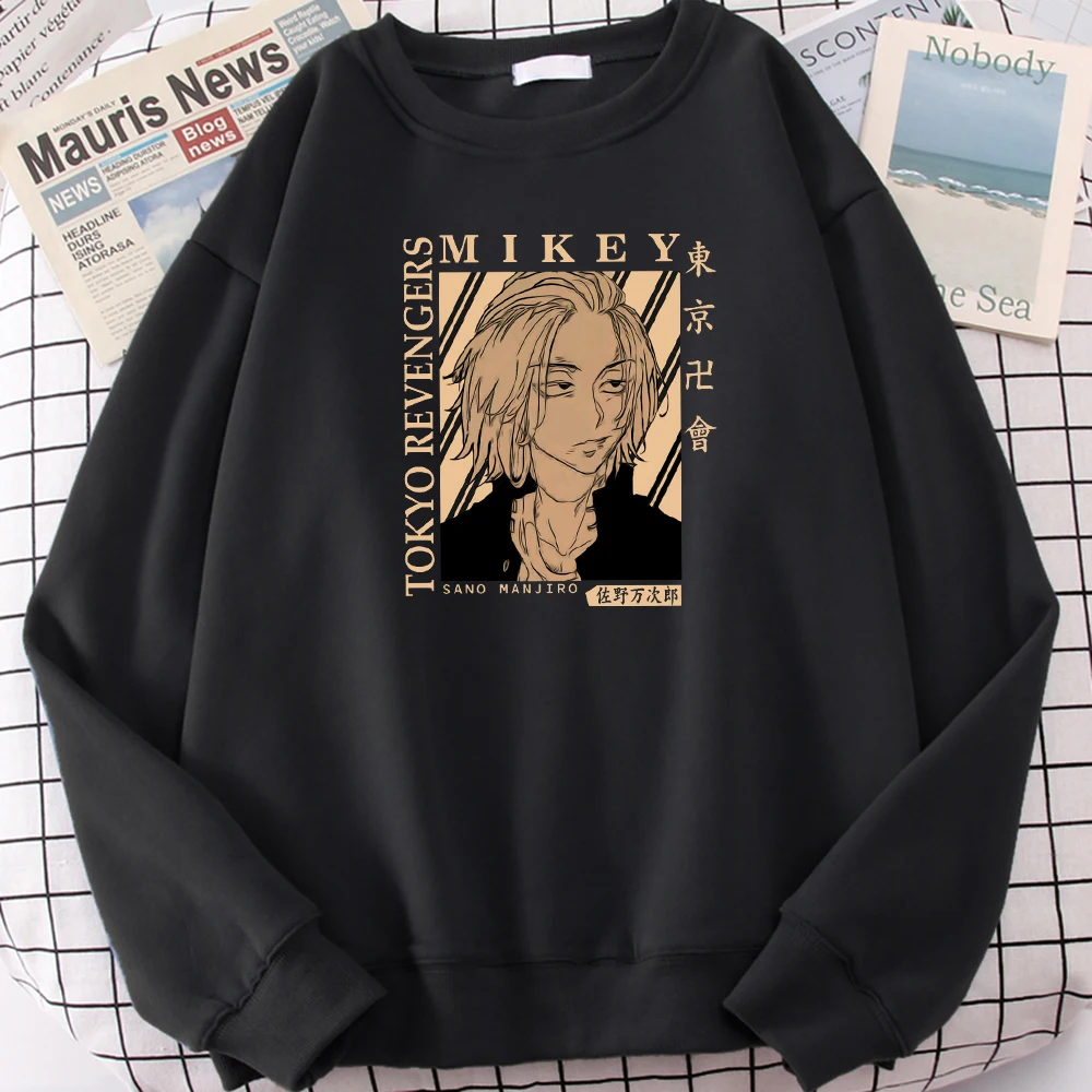 

Sweater Anime Tokyo Revengers Manjiro Sano Print Hoodie Men Women Oversized Round Neck Sweatshirt Male Harajukua Street Pullover