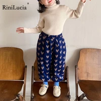 rinilucia 2022 autumn baby girls turtleneck sweaters sweater kids sweaters for winter knitted bottoming sweaters vetement enfant