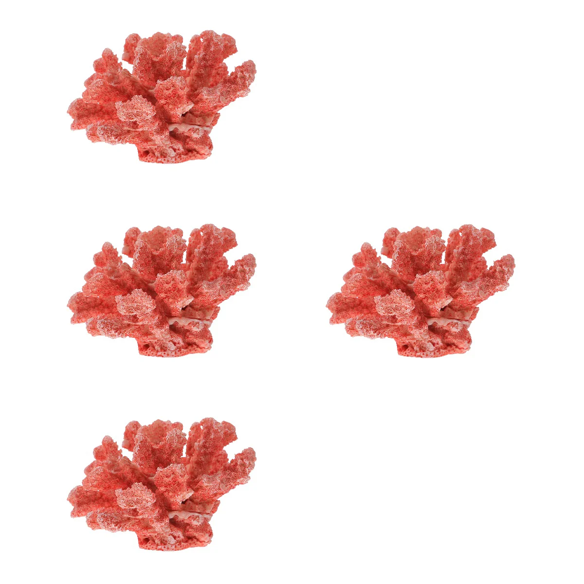

4pcs Fish Coral Figurine Resin Coral Decor Aquarium Coral Decoration Decorative Coral Resin Craft