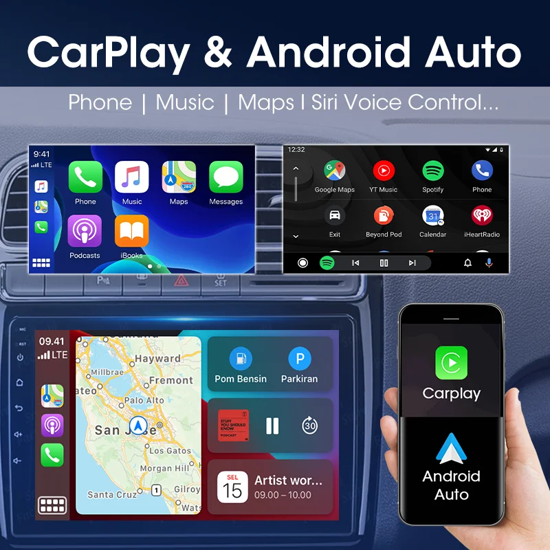 Автомагнитола 2DIN универсальная для Volkswagen Skoda Polo Golf Passat Android