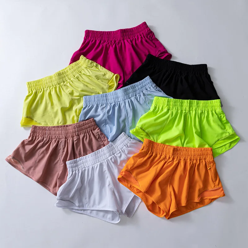 

Hotty Hot Low-Rise Lined Short 2.5" Lightweight Mesh Running Yoga Built-in Liner Shorts With Zipper Pocket And Reflective Detail