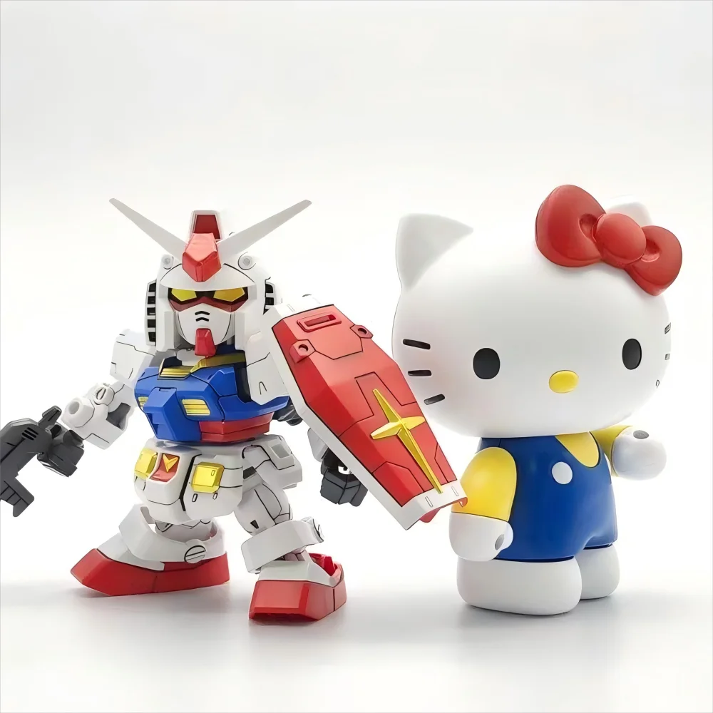 Kawaii Cute Hellen Kitty Gundam RX-78-2SD Собранные модели Аниме Фигурки Коллекционные украшения