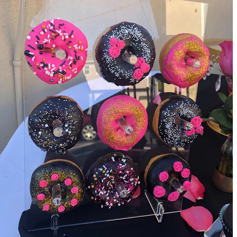 

Акриловая подставка для пончиков, настенный стенд для вечерние НКИ, держатель для пончиков, прозрачные украшения для десертного стола, дня ...