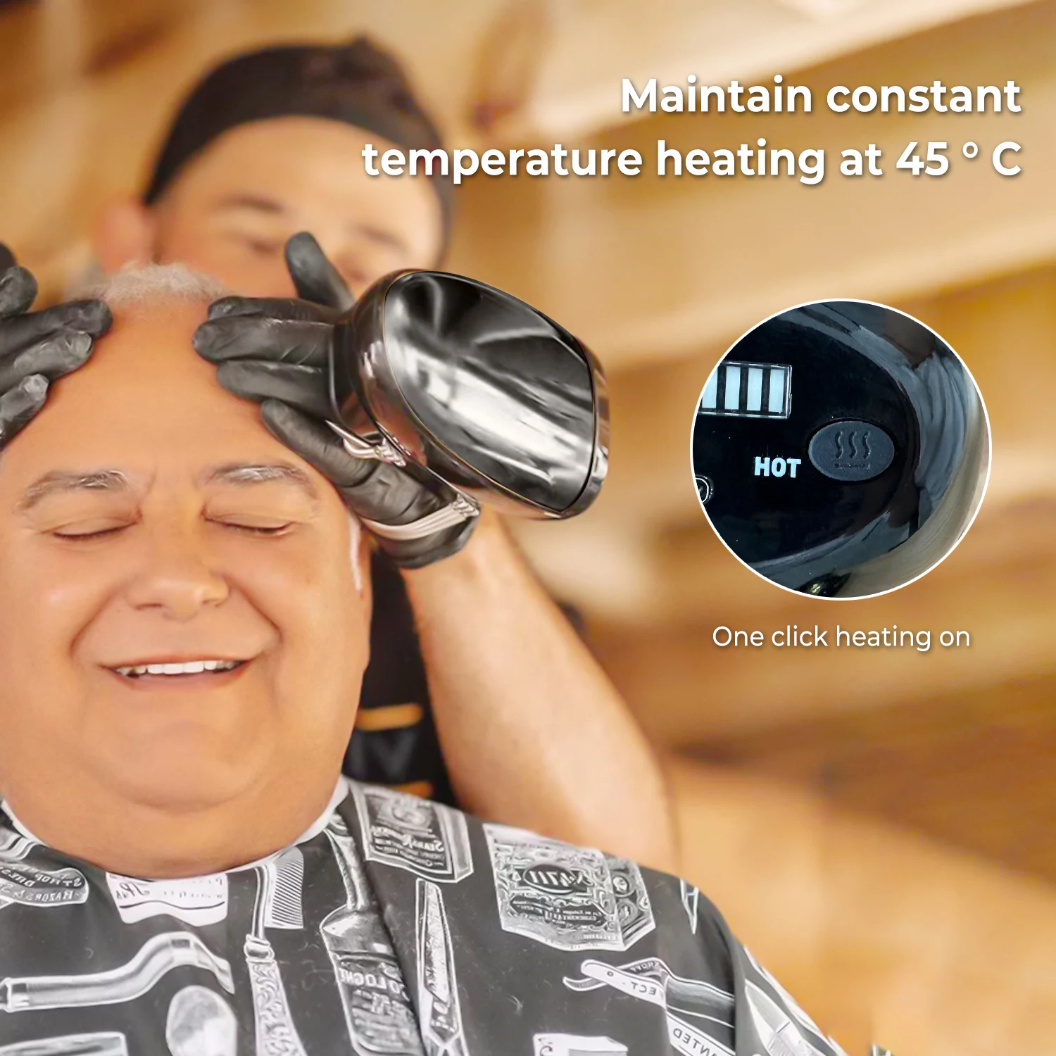 Парикмахерский массажер профессиональный вибрационный беспроводной ручной