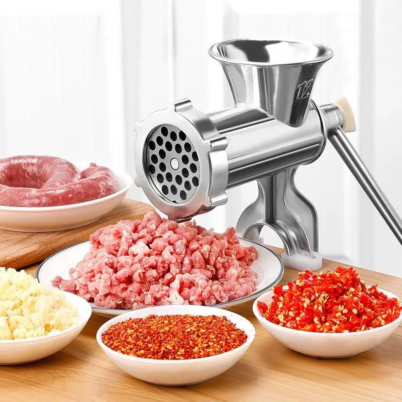 Manual Meat Grinder & Sausage Noodle Dishes Handheld Making Gadgets Stainless Steel Mincer Pasta Maker Home Kitchen Cooking Tool