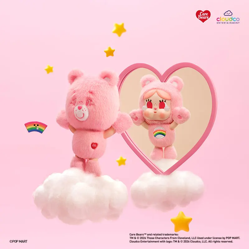 Фото Новинка 2026 года: Оригинальная серия POP MART Crybaby X Care Bears. Слепые коробки с виниловыми плюшевыми подвесками-украшениями. Загадочные коробки-сюрпризы. Подарки на день рождения. №2