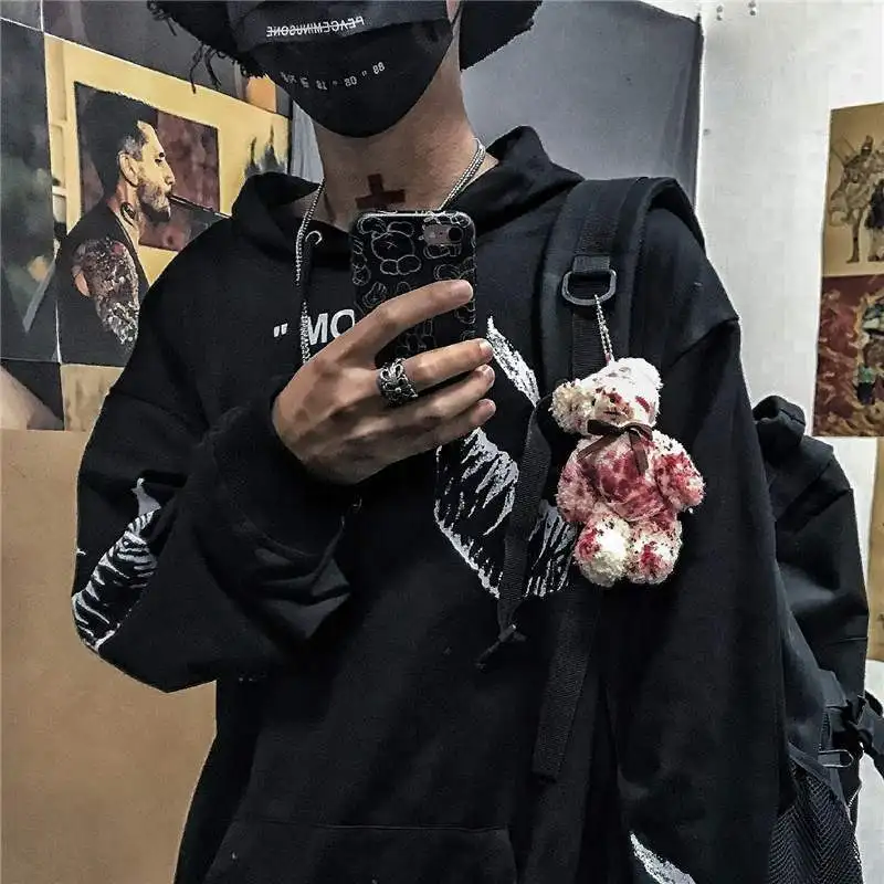 Крутой панк кровавый бриллиант Хэллоуин поврежденное животное медведь кукла