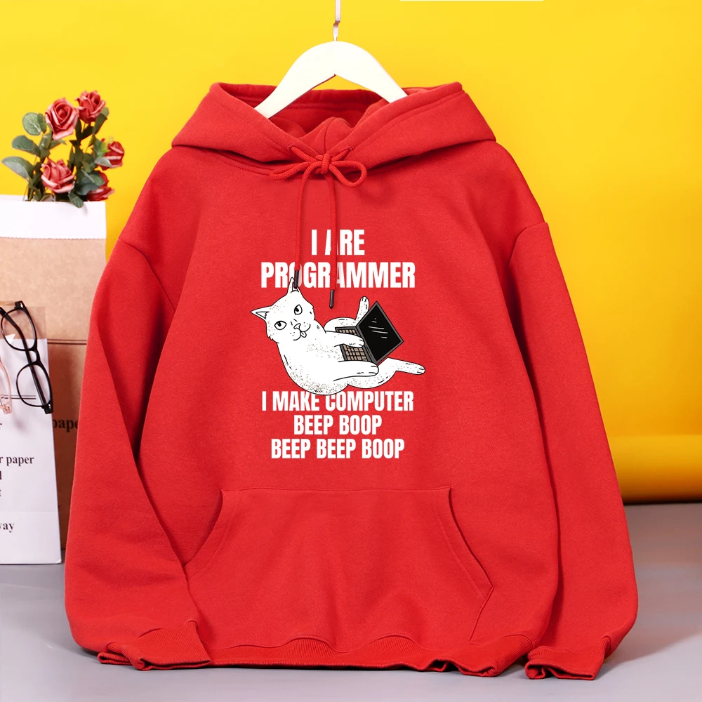 

I Are Programmer I Make Computer Beep Boop Print Women Sweatshirt Daily Casual Hoody Fashion Loose Hoodie Quality Brand Hooded